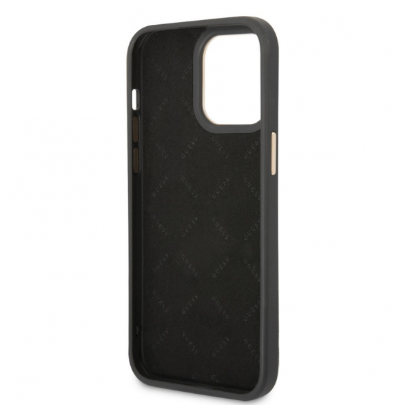 Guess PC/TPU 4G Metal Camera Outline Fodral för iPhone 14 Pro Max Svart