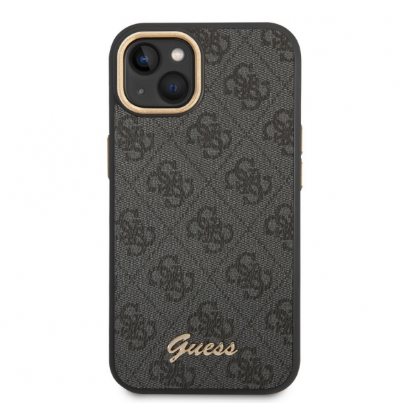 Guess PC/TPU 4G Metal Camera Outline Fodral för iPhone 14 Svart