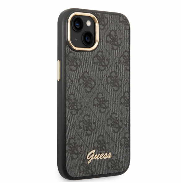 Guess PC/TPU 4G Metal Camera Outline Fodral för iPhone 14 Svart