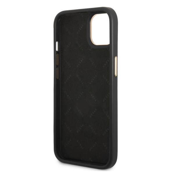Guess PC/TPU 4G Metal Camera Outline Fodral för iPhone 14 Svart