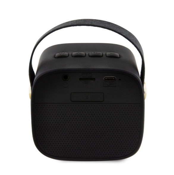 Guess Mini Bluetooth-högtalare PU 4G-rem svart (skadat paket)
