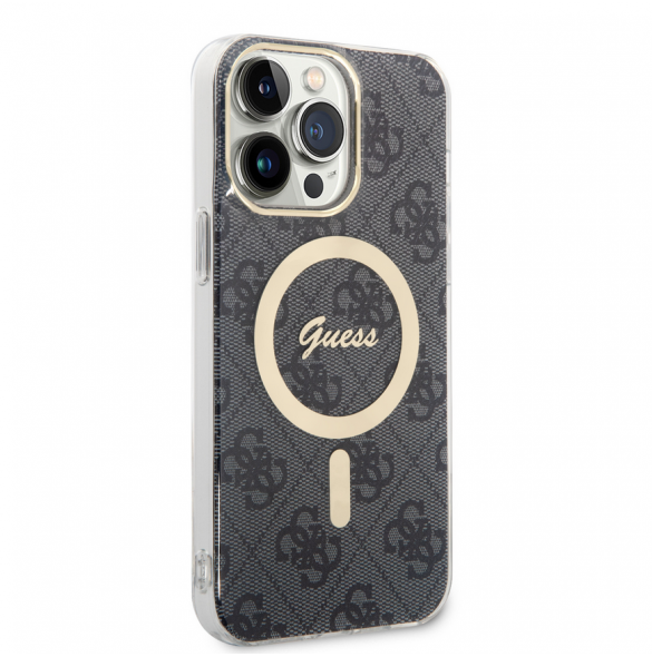 Guess IML 4G MagSafe Fodral för iPhone 15 Pro Max Svart