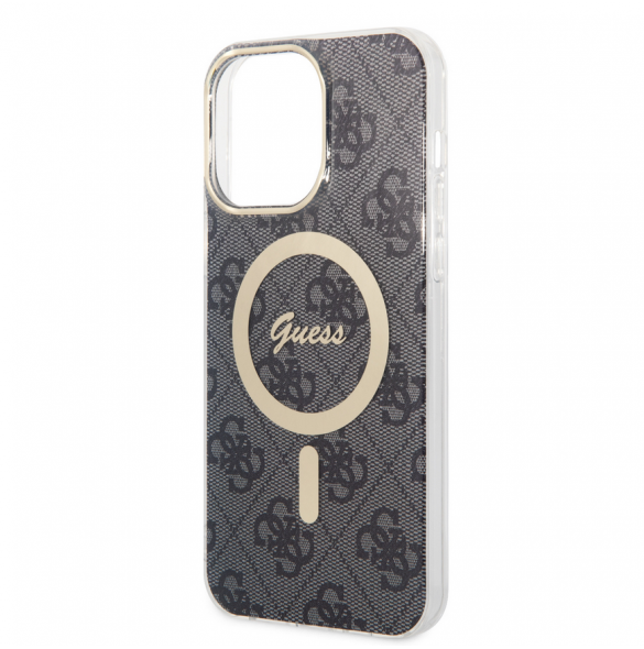 Guess IML 4G MagSafe Fodral för iPhone 15 Pro Max Svart