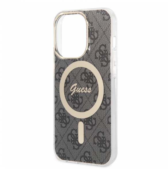 Guess IML 4G MagSafe Fodral för iPhone 15 Pro Svart