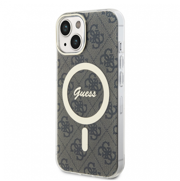 Guess IML 4G MagSafe Fodral för iPhone 15 Brun
