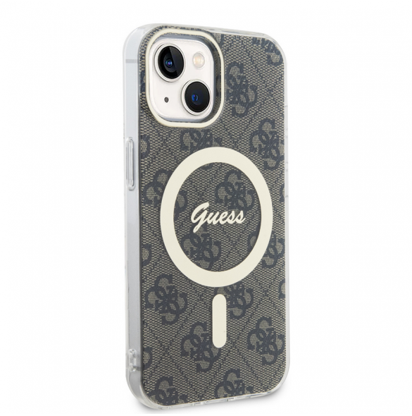 Guess IML 4G MagSafe Fodral för iPhone 15 Brun