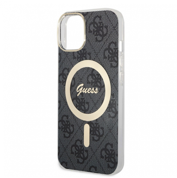 Guess IML 4G MagSafe Fodral för iPhone 15 Svart