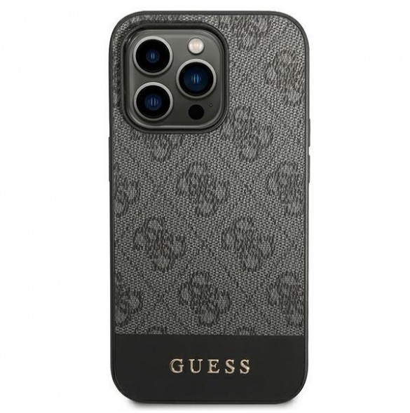 Guess 4G Stripe Fodral till iPhone 14 Pro Grey