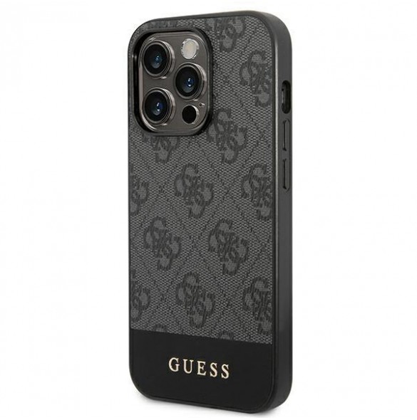 Guess 4G Stripe Fodral till iPhone 14 Pro Grey