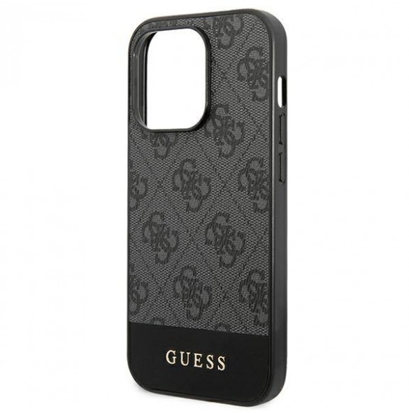 Guess 4G Stripe Fodral till iPhone 14 Pro Grey