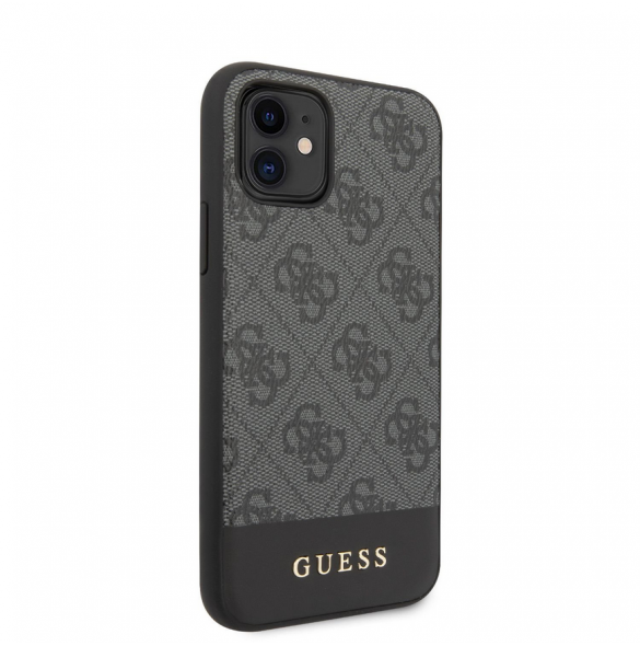 Guess 4G Stripe Fodral till iPhone 11 Grå