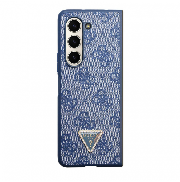 Guess 4G PU Lädertriangelfodral till Samsung Galaxy Z Fold 5 Blue