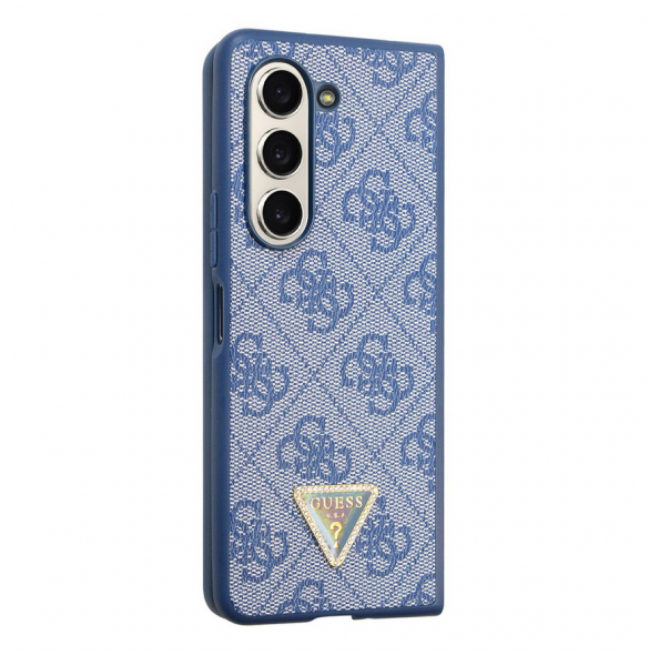 Guess 4G PU Lädertriangelfodral till Samsung Galaxy Z Fold 5 Blue
