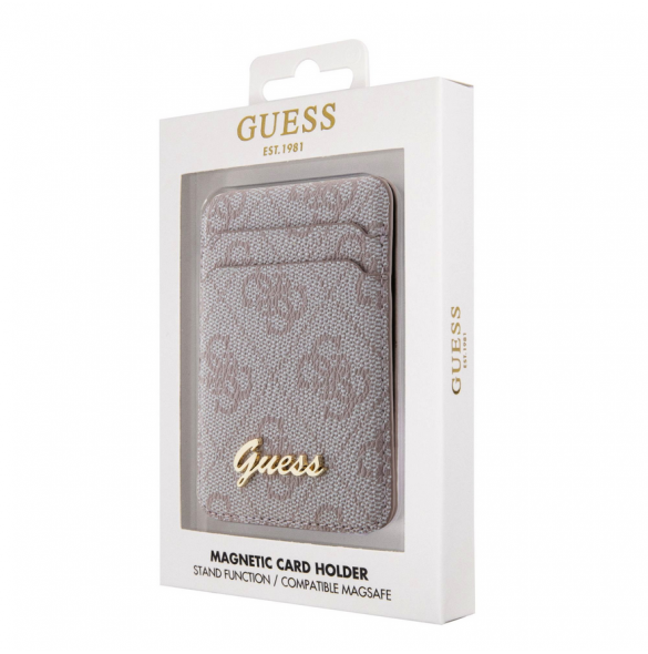 Guess 4G Metal Script MagSafe Cardslot Pink