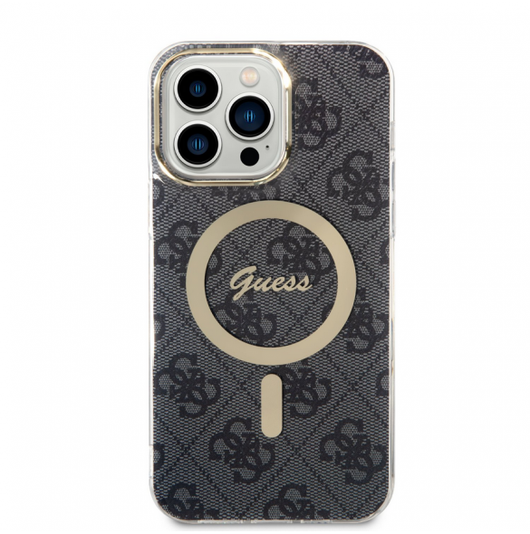 Guess 4G IML MagSafe Fodral för iPhone 14 Pro Max Svart