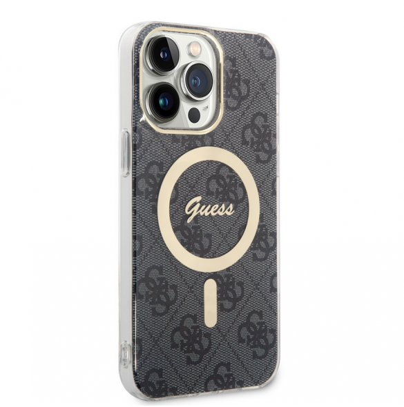 Guess 4G IML MagSafe Fodral för iPhone 14 Pro Max Svart