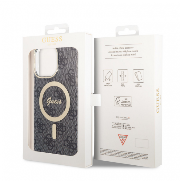 Guess 4G IML MagSafe Fodral för iPhone 14 Pro Max Svart
