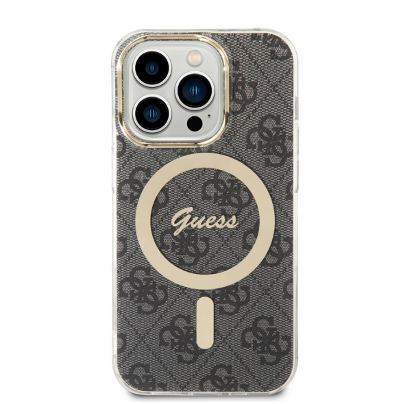 Guess 4G IML MagSafe Fodral för iPhone 14 Pro Svart