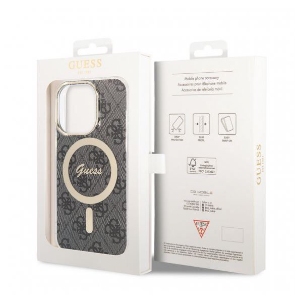 Guess 4G IML MagSafe Fodral för iPhone 14 Pro Svart