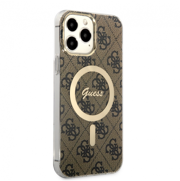 Guess 4G IML MagSafe Fodral för iPhone 13 Pro Max Brun