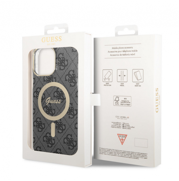 Guess 4G IML MagSafe Fodral för iPhone 13 Pro Max Svart