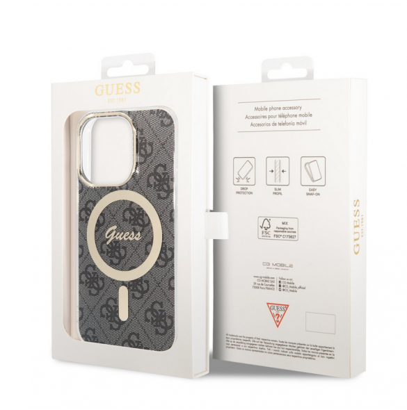 Guess 4G IML MagSafe Fodral för iPhone 13 Pro Svart