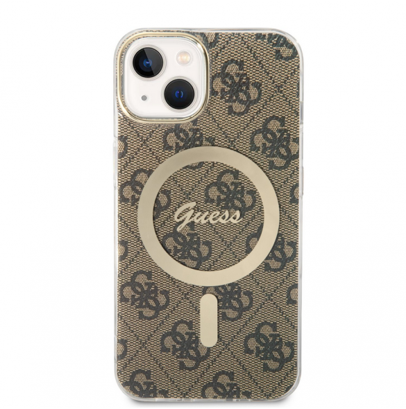 Guess 4G IML MagSafe Fodral för iPhone 13 Brun