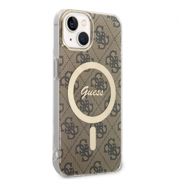 Guess 4G IML MagSafe Fodral för iPhone 13 Brun