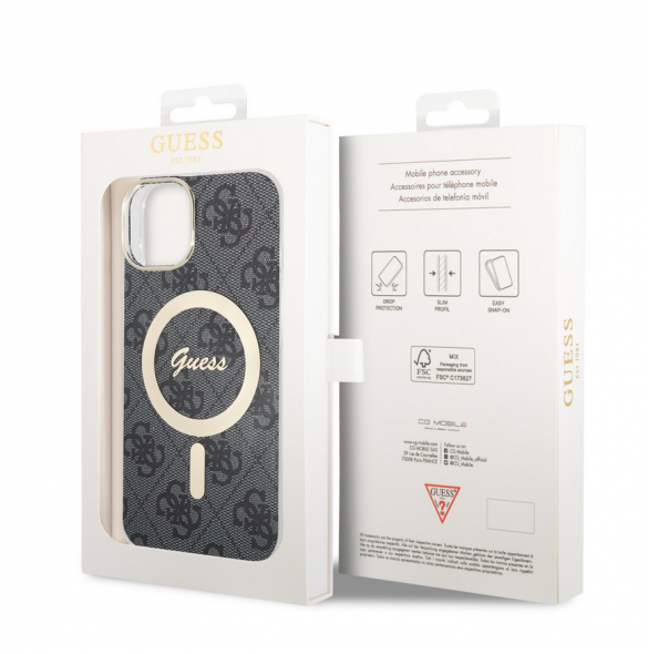 Guess 4G IML MagSafe Fodral för iPhone 13 Svart