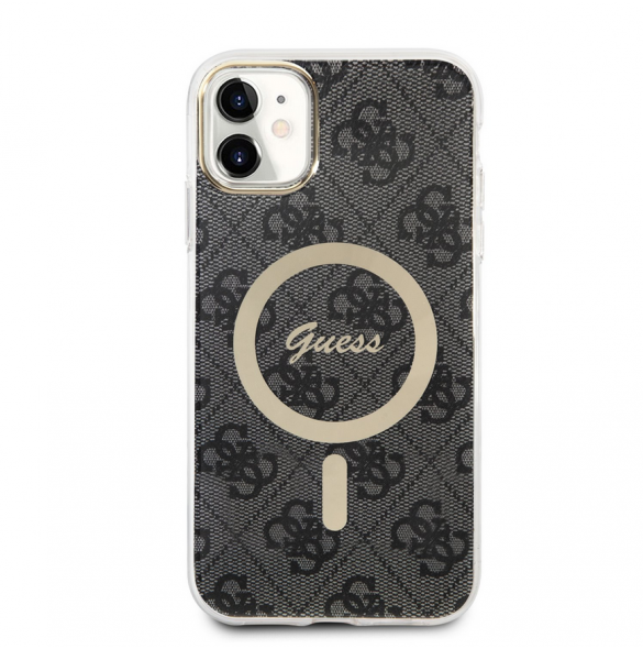 Guess 4G IML MagSafe Fodral för iPhone 11 Svart