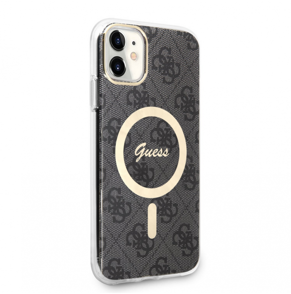 Guess 4G IML MagSafe Fodral för iPhone 11 Svart