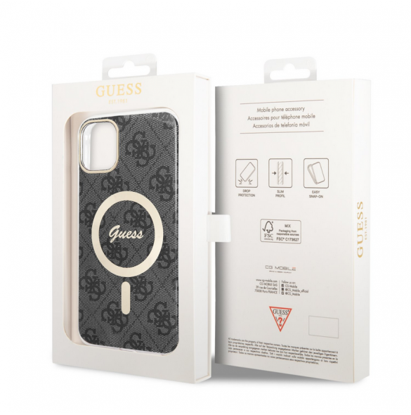 Guess 4G IML MagSafe Fodral för iPhone 11 Svart