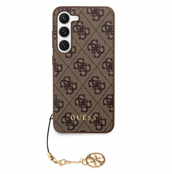 Guess 4G Charms-fodral till Samsung Galaxy S23+ Brun