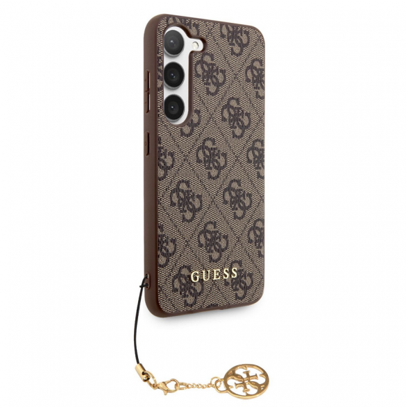 Guess 4G Charms-fodral till Samsung Galaxy S23+ Brun