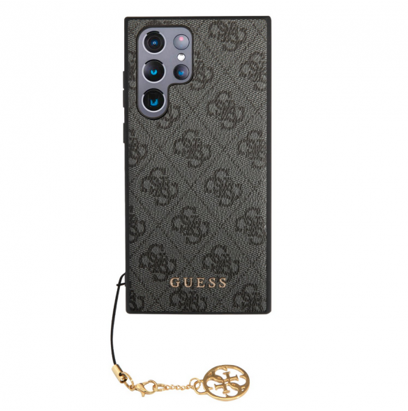 Guess 4G Charms-fodral till Samsung Galaxy S23 Ultra Grey