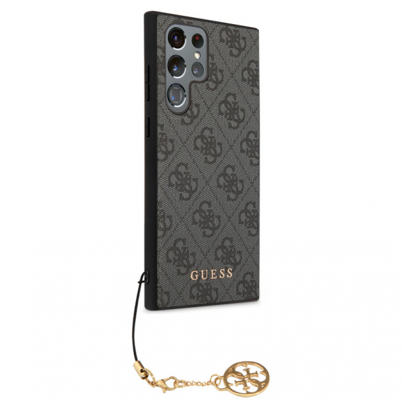 Guess 4G Charms-fodral till Samsung Galaxy S23 Ultra Grey