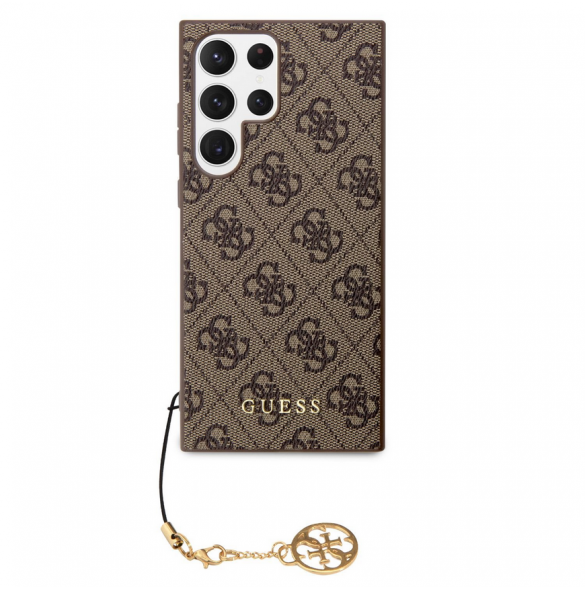Guess 4G Charms-fodral till Samsung Galaxy S23 Ultra Brown