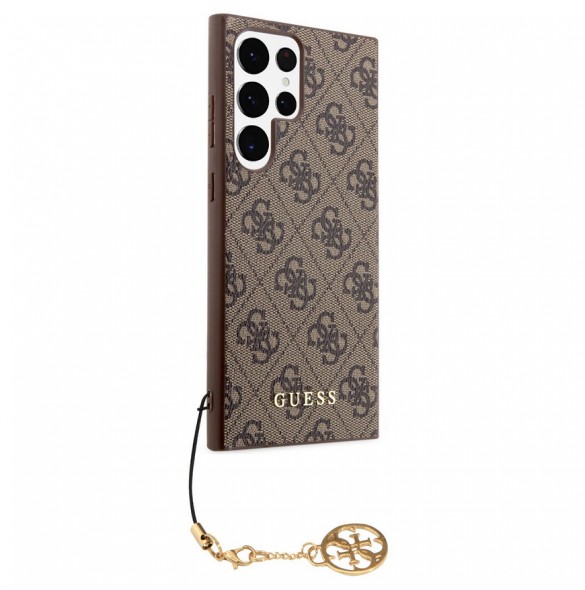 Guess 4G Charms-fodral till Samsung Galaxy S23 Ultra Brown