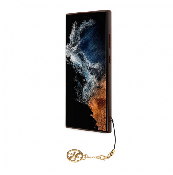 Guess 4G Charms-fodral till Samsung Galaxy S23 Ultra Brown