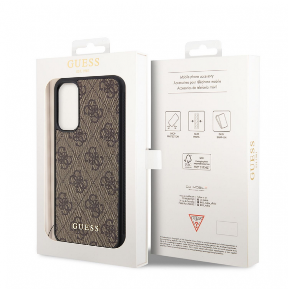 Guess 4G Charms-fodral till Samsung Galaxy A34 5G Brun