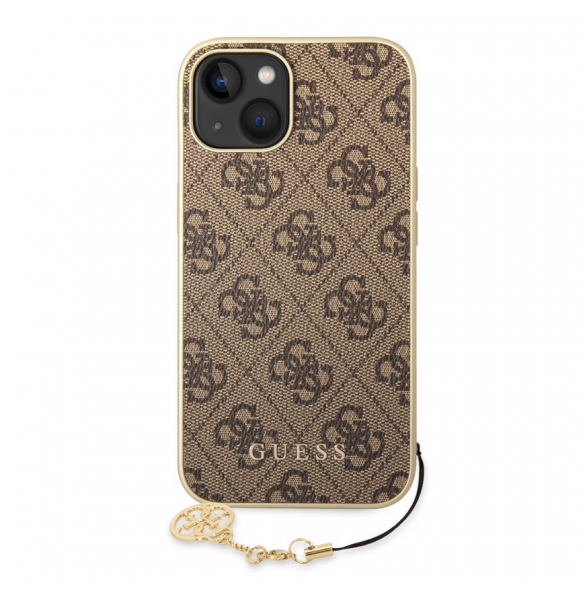Guess 4G Charms-fodral till iPhone 14 Plus Brun