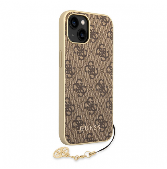 Guess 4G Charms-fodral till iPhone 14 Plus Brun