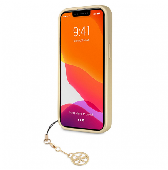 Guess 4G Charms-fodral till iPhone 13 Pro Max Brun