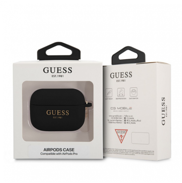 Guess 4G Charms Silikonfodral för AirPods Pro Black