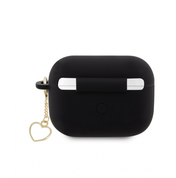 Guess 4G Charms Heart Silikonfodral för AirPods Pro 2 Black