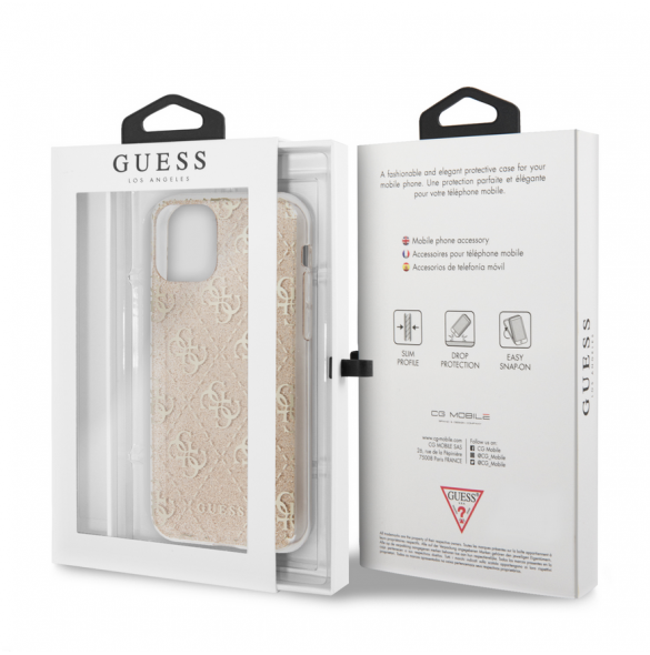 Guess 4G Glitter-fodral till iPhone 11 Gold