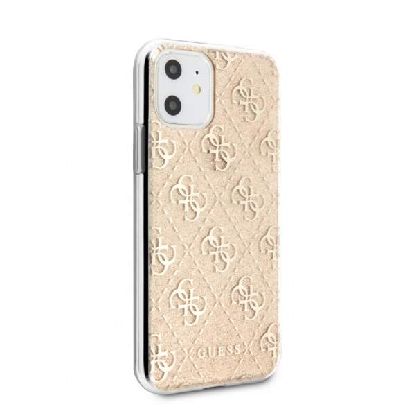 Guess 4G Glitter-fodral till iPhone 11 Gold