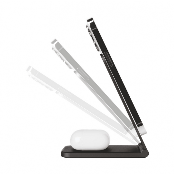 Karl Lagerfeld Aluminium Desktop Trådlös Magnetisk Laddare 2in1 Choupette NFT Svart
