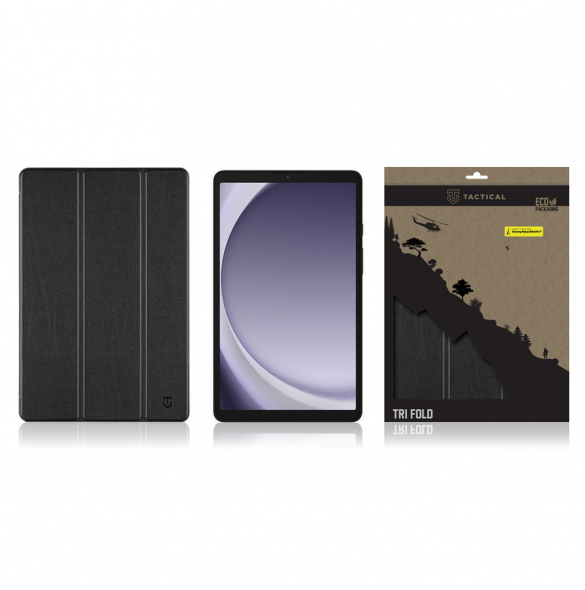 Tactical Book Tri Fold-fodral till Samsung Galaxy TAB A9 8,7" Svart