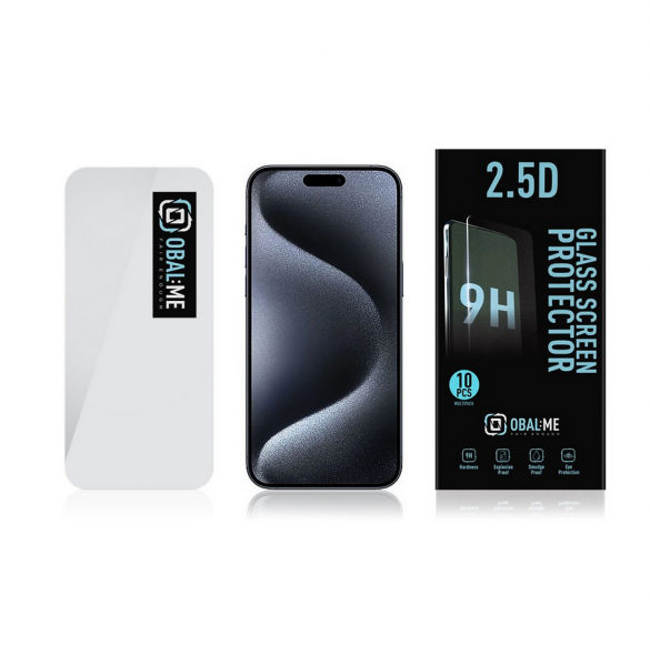 OBAL:ME Multipack 2.5D skärmskydd i glas för Apple iPhone 15 Pro Clear (10st)